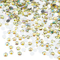 John Bead 2000 Pieces 4mm (SS16), Yellow AB, Acrylic Round Flat Back Rhinestones for Jewelry Making, DIY Crafts, Nail Art, Face Makeup, Clothes