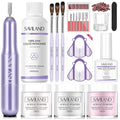 SAVILAND Acrylic Nail Kit with Drill: Beginner Nail Kit with Keratin Colored Acrylic Nail Powder, MMA-free Monomer Liquid, Primer, Brushes, Forms & Tools for DIY Nail Art Extension Home Use