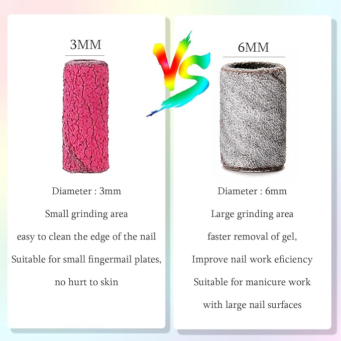 100pcs Nail Drill Bits Small Sanding Bands with 3.1mm Mandrel Bit, 240 Extra Fine Grit Nail File Sanding Bands for Acrylic Nails Gel Removing Shaping Manicures and Pedicure (Rose Red, 240 Grit)