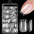 240pc Extra Short Gel Nail Tips Coffin Fake Nails Clear Press ons Nail, XS Short Coffin Nails Tips Acrylic Nails Extension Soft Gel Nails Tip Full Cover False Nail Clear Artficial Fingernails