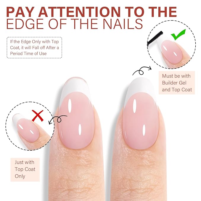 AILLSA French Gel Nail Tips, 180 Pcs Pink French Tip Press on Nails Short Almond, Pre-Applied Primer & Base Coat, No Need File, Soft Nail Tips, Fake Nails for Nail Art DIY 15 Sizes