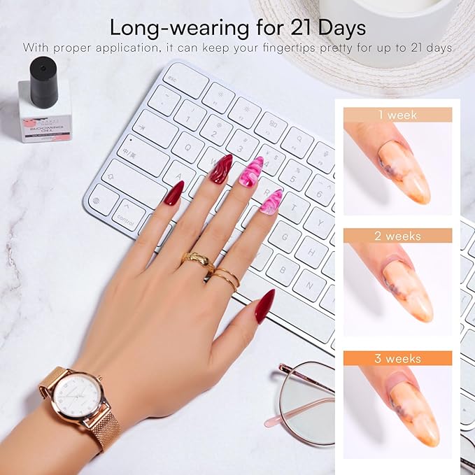 Makartt Blooming Gel: Clear UV LED Nail Art Polish for Spreading Effect Marble Soak Off Nail Polish Gel Painting Nail Designs for DIY Color Floral Watercolor Magic Manicure Gift for Women