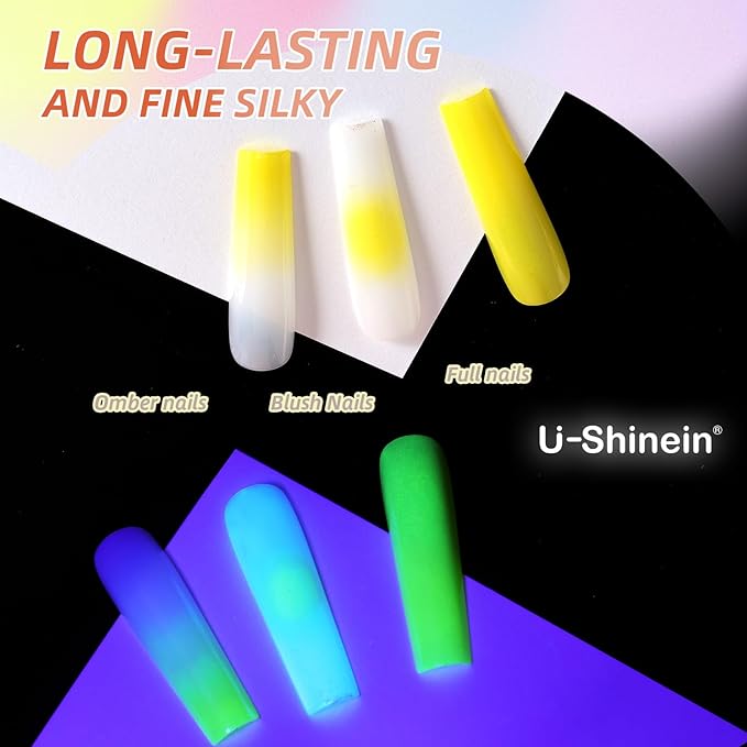 Cushion Gradient Painting Gel, Ombre Nails Aura Nails Full Coverage Precise Control of Each Dip Matte Effect Non-Wipe Long Lasting French Manicure Soak Off UV LED DIY Nail Art (013)
