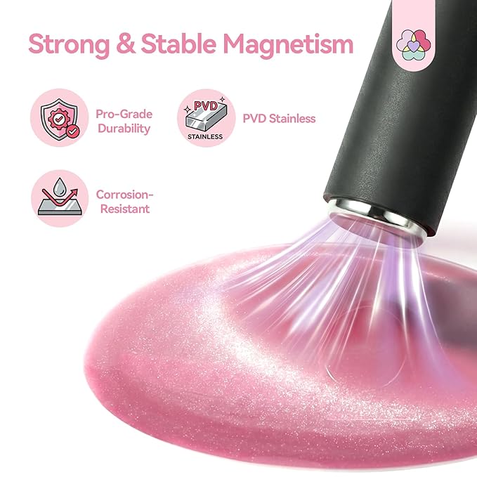 SAVILAND Cat Eye Magnet For Nails: 7 PCS Nail Magnet Guides for CatEye Magnet Gel Nail Polish Scissor-Shaped French Cat-Eye Effect Heart Magnet for Cat Eye Gel Polish Beginners Home Gift