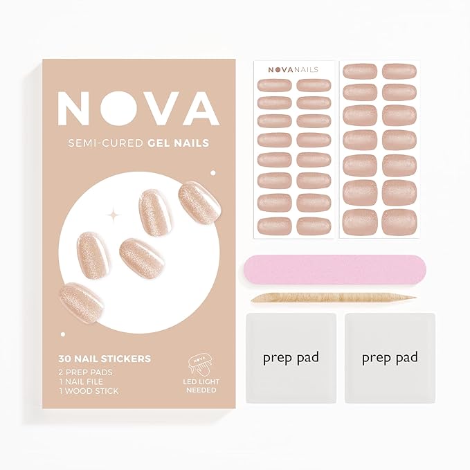 Semi Cured Gel Nail Strips (Cashmere)