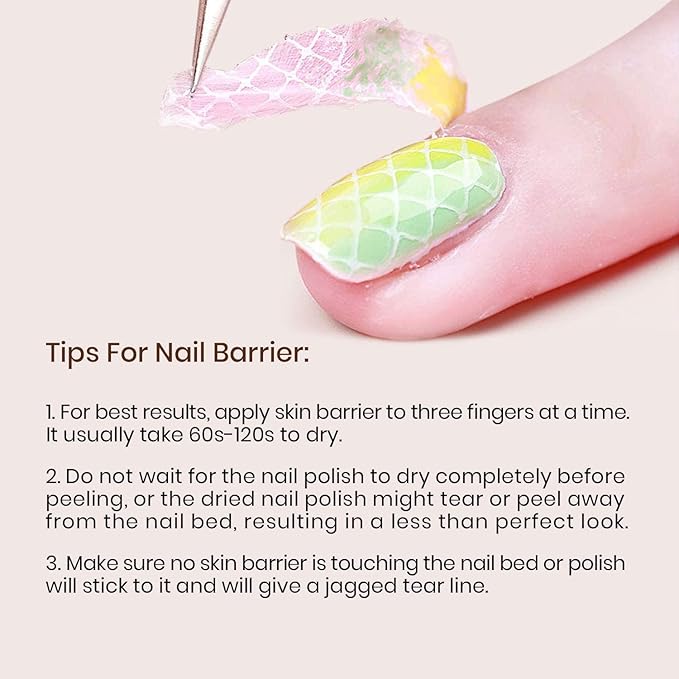 beetles Gel Polish Liquid Latex for Nails: 2pcs 15ml Latex Nail Polish Barrier Peel Off Cuticle Guard for Nail Polish Nail Art Liquid Latex Barrier Protector White Gel Polish Manicure Nails Design