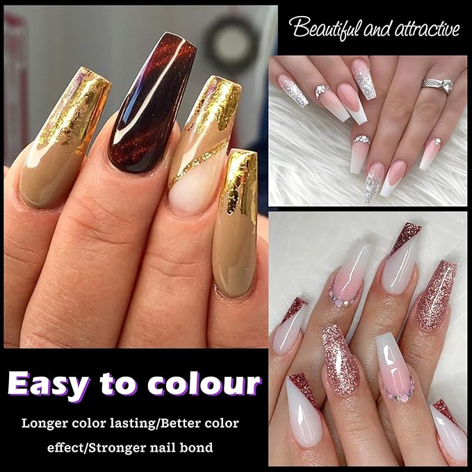 LoveOurHome 750pc Medium Coffin Nail Tips Clear Fake Nails Coffin Gel Nail Tips Full Cover Acrylic Nails Clear Press on Nail Medium False Fingernail for Gel Nail Extension,15 Sizes