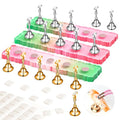 SAVILAND Nail Stand for Press Ons Display:15pcs Nail Stand Set 3X Strong Magnet Nail Holder for Painting Nails Fake Nails Flase Holder Iridescent Acrylic Nails Art Adhesive Putty Nail Tools Home DIY