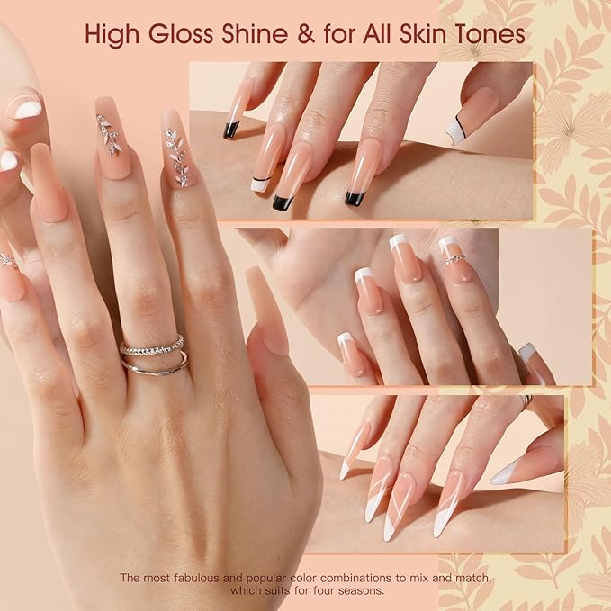 ROSALIND False Nail Extension Gel, 60ML Rouge, Neutral Color, Ballerina, Square, Oval, Acrylic, 1 Piece, 2 Fl Oz
