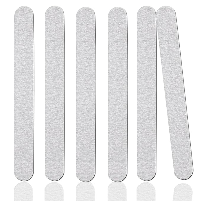 50pcs Wooden Nail Files，Double Sided Emery Board 180/240 Grit for Natural Nail