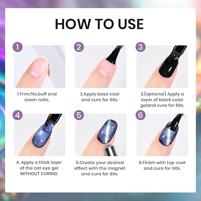 ABAC 24-Color Magnetic Cat Eye Gel Polish Set,Winter Collection Solid No-Spill Cream Gel with Pro Brush,HEMA-Free Cruelty-Free Nail Art Kit
