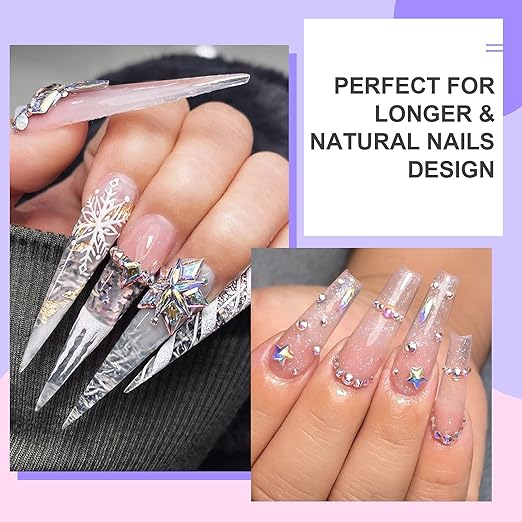 SAVILAND 5 in 1 Clear Builder Nail Gel - 15ml Quick Building Nail Strengthener Gel Castor Oil Vitamin E Builder Nail Gel in a Bottle for Damage Nail Repair Nail Extension Nail Decoration Professionals