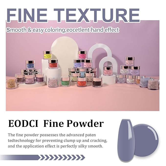 1oz Colorful Grey Color Dip Powder, No Needed Nail Lamp Curing Odor-Free&Long-Lasting Nail Art Starter Manicure Salon DIY at Home Natural Dry