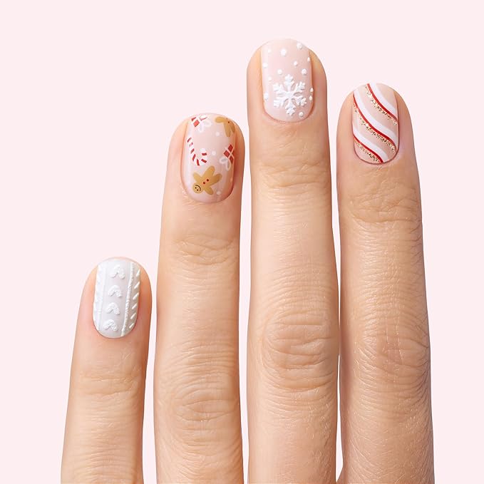 Dashing Diva Gloss Kit - Ginger Me Up - UV Free, Chip Resistant, Long Lasting Gel Nail Stickers - 3-Piece Manicure Set - Contains 46 Wraps, 2 Prep Pads, 1 File