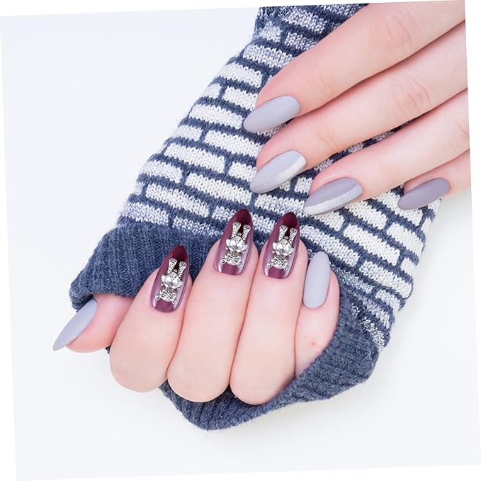 20pcs Bear Nail Charms Adorable Nail Art Decors for Diy Manicure for Home Salon Use Easy to Install Detach