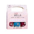 MISS NELLA-Peel Off, Odour Free, Water Base & Safe for kids nail polish pack of 3 (Winter Glitter)