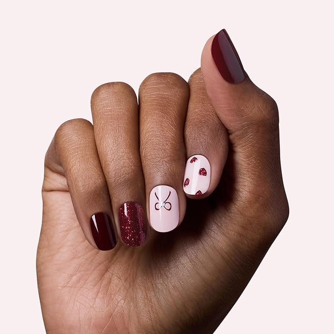 Dashing Diva Gloss Nail Strips - Baby Girl - UV Free, Chip Resistant, Long Lasting Gel Stickers - Contains 32 Wraps, 1 Prep Pad, 1 File