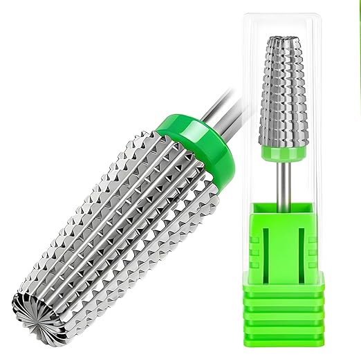 FANTEXY 3/32" Carbide Nail Drill Bits - 5 in 1 Cuticle Drill Bits for Nails, Gel Remover Drills Bit, Professional Nails File Bits for Old Skin and Nails, Manicure Pedicure Gel Polishing (Coarse - C)