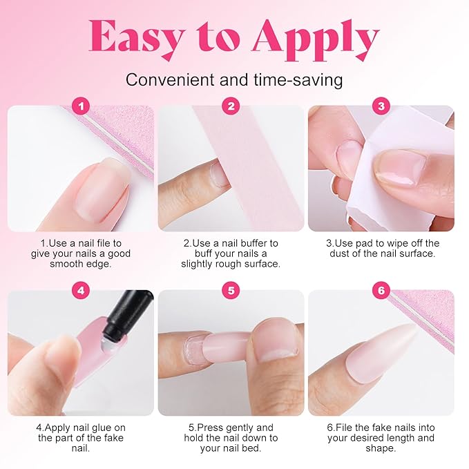 24 Colors Medium Almond Press on Nails Set, 576PCS Bulk Glossy False Nails with Tabs, 12 Sizes Full Cover Acrylic Fake Nails for Women, Long Lasting DIY Nail Art Kit