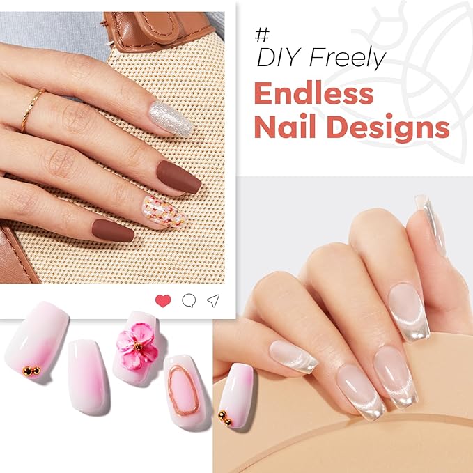 modelones Short Coffin Nail Tips, 360pcs Pre-etched 15 Sizes Clear Fake X Nail Gel Press On Full Cover Half Matte Acrylic Gel Tips for Extension Salon