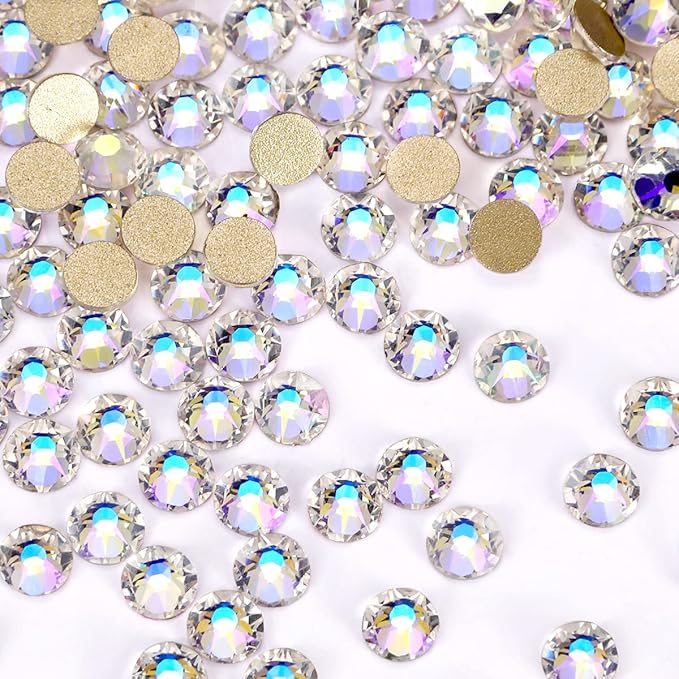 Novani Moon Night Rhinestones 1440pcs Flat Back Round Rhinestone Style 2088 Sparkly Crystal Gemstones for Nail Art and Crafting SS20,4.6-4.8mm