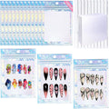 100 PCS Press On Nails Packaging Bag Holographic Nail Storage Bag and 100PCS Shiny White Pearl Card with 7 Sheets Pre-cut Nail Tape for Fasle Nail packaging Home Salon Business Use (Laser)
