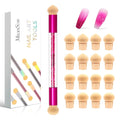 MelodySusie Nail Sponge Pen for Ombre Gradient, Double Ended Sponge, 16pcs Replaceable Sponge for Nail Art Tools for Home and Salon Use