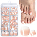 120PC Ombre Press on Toenails for Women Fake Toe nail Press ons Acrylic Toe Press on Nails Set, Ombre Press on Toe Nails Press on Fake Toenails Press ons Acrylic Toe Nail Tips Kit&Glue Tab-F