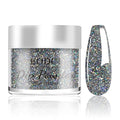 1 Oz/28g Holographic Silver Dip Powder, Nail Dipping Powder French Powder Pro Collection System Nail Art Starter Manicure Salon DIY at Home, Odor-Free&Long-Lasting, No Needed Nail Lamp Curing