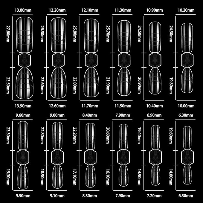 Molding Kit for Nail Extension and Enhancement - 120 Pieces in Box - Non-woven Band with Marking Lines