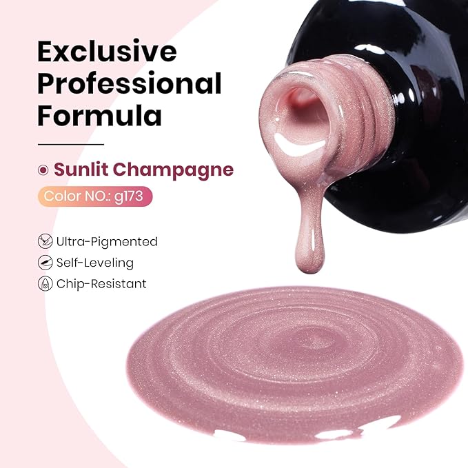 Beetles Sunlit Champagne Pink Cat Eye Gel Nail Polish - 15ML Valentine's Day Pink Cat Eye with Gold Powder Magnetic Glitter Gel Polish Glass Effect Soak Off UV DIY Nail Art Gift for Women