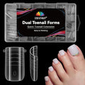 Straight Flat Poly Gel Nail forms for Finger and Toes, EBANKU 240PCS Pre-etched Reusable Square Dual forms Nail Extension for Large Wider Normal Finger &Toe Nail Beds