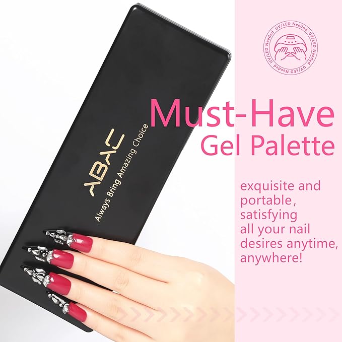 ABAC Solid Gel Nail Polish,Ombre Gel Nail Polish,Pat Paint Nail Gel,Spring&Summer Hema-free Soak Off 24 Color Gel Polish Kit with Double-Ended Nail Art Brush for Salon and Nail Art DIY at Home
