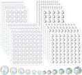 2100Pcs Self Adhesive Pearls and Rhinestone Sticker, Stick on Rhinestone Hair Gems Body Art Stickers Face Pearls Stick on Face Gems for Nail Art, Makeup, Crafts, Scrapbooking