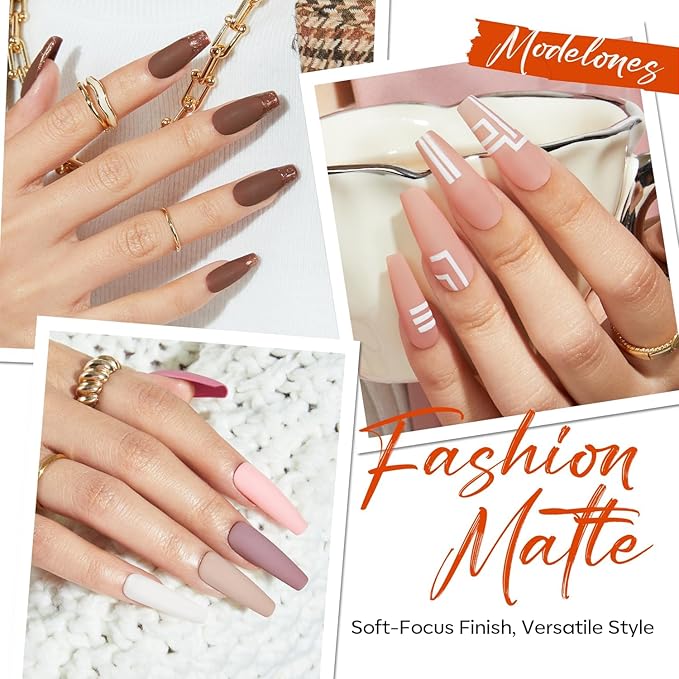 modelones Matte Top Coat Nail Polish, Quick Dry No Chip Long Lasting Clear Nail Polish Top Coats Classic Matte Effect Protects Color & Nails Top Coat Manicure Salon Quality 0.5 Fl Oz