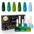 CAMILA ¿ 6pcs 15ml Hema Free Tpo Free Gel Polish Set Green Gel Nail Polish Kit Soak Off Nail Gel Polish Manicure Salon For Women E Set