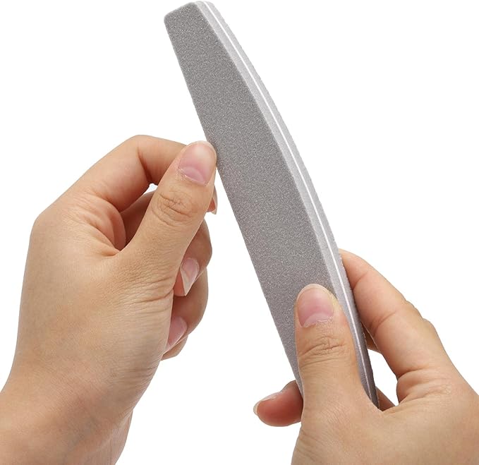20 Pack Nail Buffers 100/180 Grit Washable Double Sided Nail Block File for Acrylic Natural Gel Nails, Gray