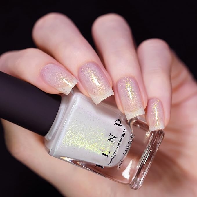 ILNP Pina Colada - Sheer White Holographic Jelly Nail Polish