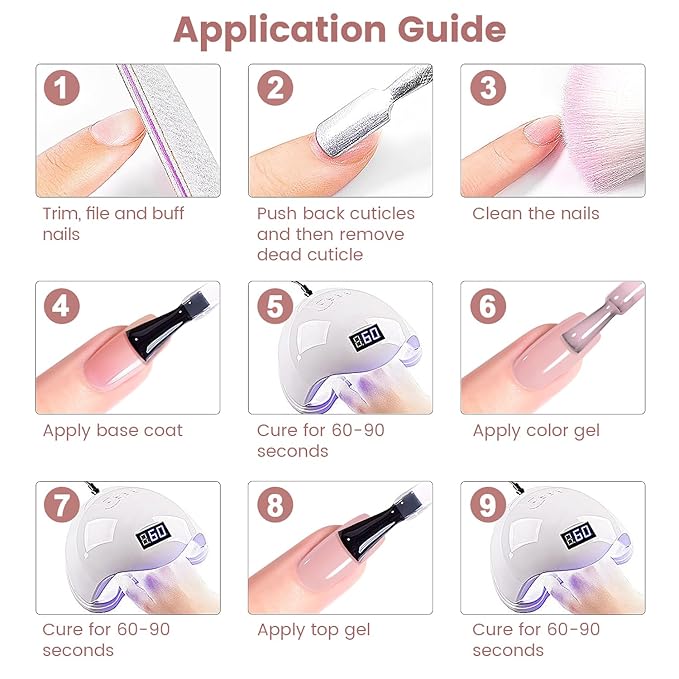 RARJSM Rubber Base Gel Nail Polish Pastel Pink Nude Skin Tone Rubber Base for Nails Natural Nude Color French Manicure Brush on Extend Gel Builder Soak Off Curing Requires 15ml Salon Home DIY Use