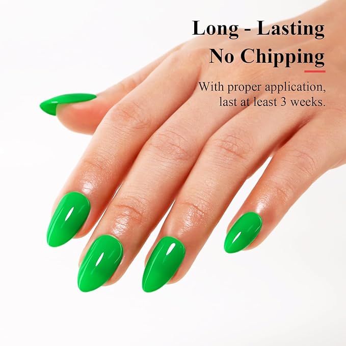 Imtiti Neon Gel Nail Polish, 0.5 Fl Oz Neon Green Gel Polish Soak Off LED U V Nail Gel Polish Spring Summer Gel Nail Polish DIY Nail Art Starter Manicure Salon Gel Nail Kit for Women Girls