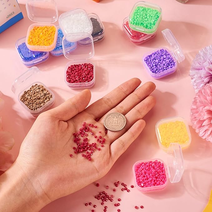 FASHEWELRY 3mm Resin Flatback Rhinestones 12 Colors Half Round Nail Art Rhinestone Candy Color Nail Cabochons for Shoes Clothes Art Crafts