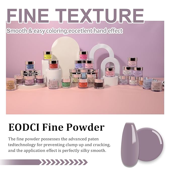 1 Oz/28g EODCI Nail Dip Powder - Brown Nude Powder Dip Nail Polish French Powder Pro Collection System Nail Art Starter Manicure Salon, Odor-Free&Long-Lasting, No Needed Nail Lamp Curing