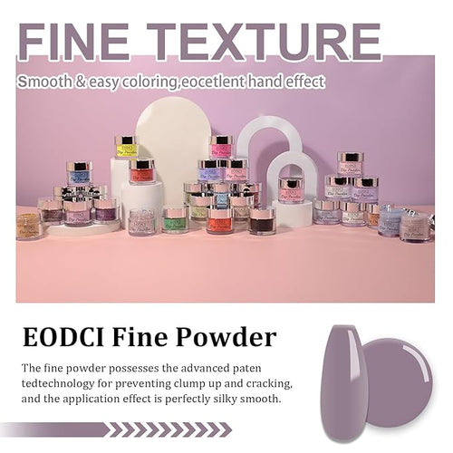1 Oz/28g EODCI Nail Dip Powder - Brown Nude Powder Dip Nail Polish French Powder Pro Collection System Nail Art Starter Manicure Salon, Odor-Free&Long-Lasting, No Needed Nail Lamp Curing