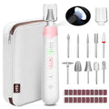 Electric Nail File Drill, Cordless 2000 mAh Rechargeable Nail Filer Electric, Portable Nail Dril Machine Drill for Nails Acrylic Manicure and Thick Toenails Buffer Grinder Care Professional (Pink)