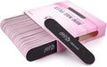 25pcs - PANA Mini Double-Sided Emery Nail File for Manicure, Pedicure, Natural, and Acrylic Nails - Black (Grit 180/240)