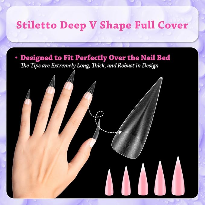 outopen 150pcs Long Eagle Claw Nail Forms Matte Full Cover Eagle Stiletto Nail Extension Art Mold Reusable Eagle Curved Nail Forms for Sculptural Polygel Acrylic Extension DIY Manicure, 15 Sizes
