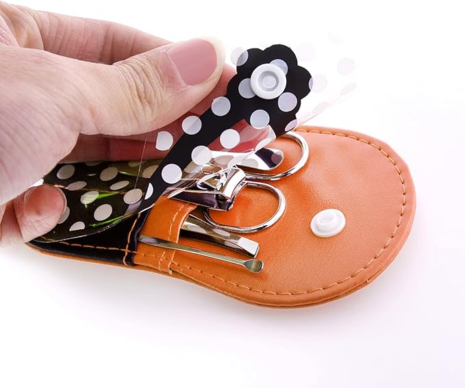 Manicure Sets Polka Dot Flip Flop Nail Clippers Nail Kits for Girls Birthday Party Supplies Pack of 8
