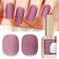 Matte Nail Polish, Air Quick Dry Nail Lacquer Matte Finish Effect, Long Lasting & Fast Drying Nail Pigment Velvet Nail Polish For Nail Art, Purplish Red12ml