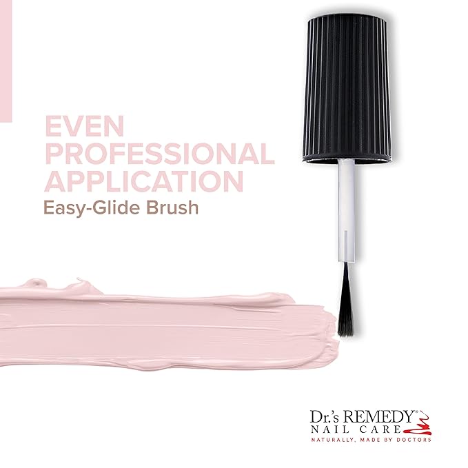 Dr’s Remedy Enriched Nail Polish: Non Toxic, All Natural, and Organic - Doctor Formulated: Strengthens, Restores, Heals, and Protects '24-Free' - PERFECT Petal Pink