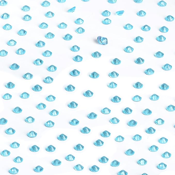 NCB 2880pcs Hotfix Crystal Rhinestones for Clothes Crafts, Hot Fix Glue on Flatback Crystals, Iron on Crystal Rhinestone (Aquamarine, SS8 2.4mm)
